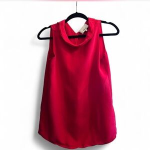 Elegant Red Sleeveless Top